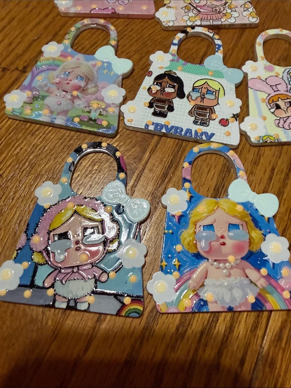 Cute Pastel Crybaby Kawaii Purse Charms - Set of 7